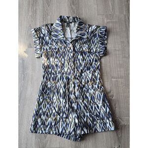 Forever 21 Navy / White One Piece Shorts Romper  Women's Size M